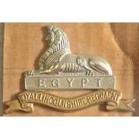 British WWII Royal Lincolnshire Regiment Cap Badge (Bi-Metal, slider)
