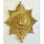 British WWI Coldstream Guards Valise plate badge, an excellent badge, with a period repair to the