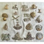 British Mixed Broken Badge and Shoulder Title Collection (20) including: The Suffolk Regt,