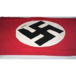 German WWII Swastika Flag, stamped: 'Eigentum der Stadt Essen', Property of the State of Essen. Edge
