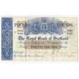 The Royal Bank of Scotland 1941 - £20, The 'Horse Blanket' - large banknote-fine and scarce