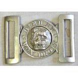 British Victorian NCO's General Service Pattern Belt Buckle, nickel plated design and heavy