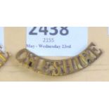 British Shoulder Titles-The Cheshire Regiment - Cheshire (Westlake 953)