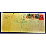 USA - 1905 envelope registered New York to London, 2cents stationary envelope.