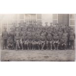 Postcard WWI-The Queen's Regiment WWI 6th Batt - Coy Officers and NCO's Fine RP card