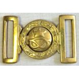 British Victorian Staffordshire Regiment Officers Belt Buckle, solid brass construction. Well worn