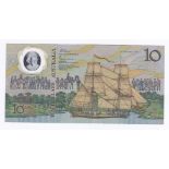 Australia 1988-10 Dollar's, prefix AA, UNC-a wonderful original portrait note