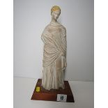 SCULPTURE, a wooden based plaster figure of Roman women 11.