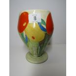 CLARICE CLIFF "Delicia Citrus" pattern 6.5" vase, shape no.