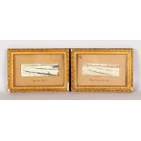 A PAIR OF STEVENGRAPHS, Boat Race, "ARE YOU READY" and "THE FINAL SPURT", in original mounts and