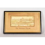 A STEVENGRAPH, THE CRYSTAL PALACE, original mount, reframed. 2ins x 6ins.