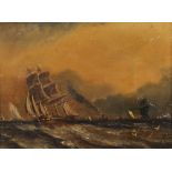 Claude T. Stanfield Moore (1853-1901) British. A Shipping Scene with a Clipper, Oil on Canvas,