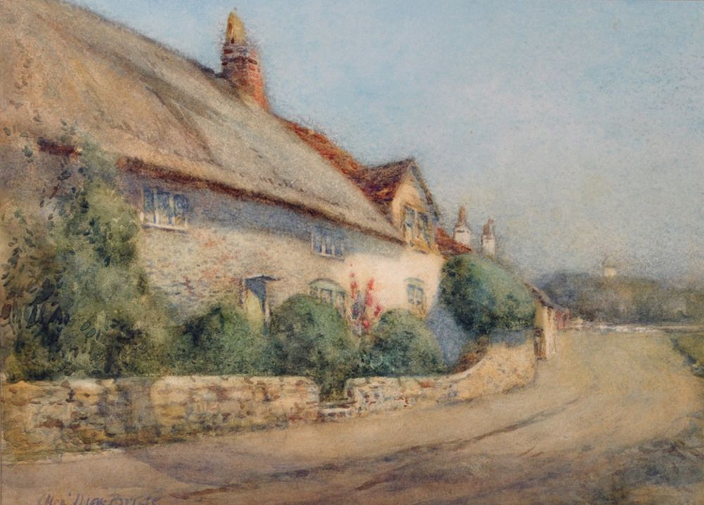 Alexander MacBride (1859-1955) British. 'In the Heat of the Day, Amberley, Sussex', Watercolour,