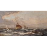 William Henry Williamson (1820-1883) British. A Shipping Scene, Oil on Canvas, Signed, 12" x 22",