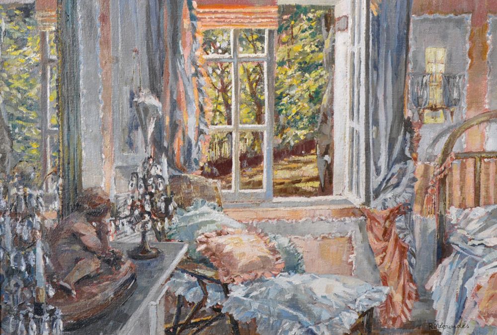 Rosemary Morley Lownes (1936-2001) British. "View from the Bedroom Window, L'Observatorie,