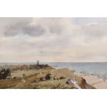 James Fletcher Watson (1913-2004) British. "Cromer from the Cliff Top", Watercolour, Signed, 12.5" x