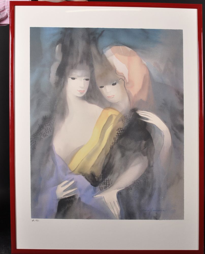 After Marie Laurencin (1883-1956) French. Study of Two Ladies, Lithograph with Printer's Stamp, - Image 2 of 3