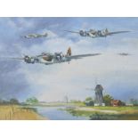 Colin Doggett (1947 ) British. "Bristol Blenheim Bombers over the Low Countries", Four Light