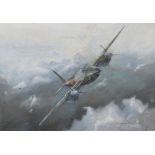 Colin Doggett (1947 ) British. "Mosquito Night Fighter", A Twin Engine Combat Aircraft Bomber in