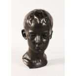 A BRONZE BUST, in memory of a small boy lost at sea with the sinking of THE TITANTIC, April 14th
