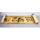 A CHINESE EROTIC SCROLL. 8ft 6ins long.