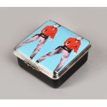 A HALCYON DAYS ANDY WARHOL, ELVIS I & II 1964 SQUARE SNUFF BOX , No. 295 of 500.