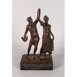 S. R. CANTON A GOOD BRONZE OF A GALLANT AND LADY DANCING. Signed S. R. Canton, Art Union of