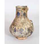 A 12TH CENTURY PERSIAN POTTERY POT (AF). 5.5ins high.