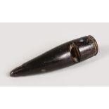 A RARE HORN BOSUN'S WHISTLE. 3.75ins.