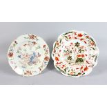 TWO 19TH CENTURY IRONSTONE PLATES, CIRCA. 1840, Oriental pattern.