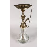 A TURKISH CUT GLASS HOOKAH, CIRCA. 1900.