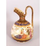 A DOULTON LAMBETH CLASSICAL EWER with a continuous scene, figures playing music and in the fields.