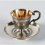 A FRENCH CUP AND SAUCER.