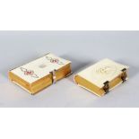 TWO IVORY BOUND PRAYER BOOKS