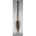 CEREMONIAL PADDLE, NIGER DELTA, NIGERIA, 19TH/20TH CENTURY Carved wood The leaf-shaped blade