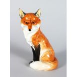 A ROYAL WORCESTER SEATED FOX No: 2993 8in high