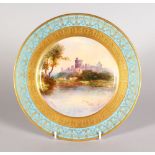 A ROYAL DOULTON PLATE "WINDSOR CASTLE" PAINTED BY S H EVANS 10in diameter