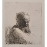 After Rembrandt van Rijn (1606-1669) Dutch. "Bust Portrait of an Old Man with a Large Beard",