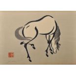 Yoshijiro Urushibara (1888-1953) Japanese. Study of a Horse, Woodblock, 9.5" x 13.5", and two others