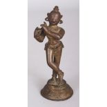A Bronze Figure of Krishna Venugopala, Eastern India, 18th/19th century, standing on a round lotus