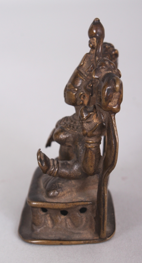 A Bronze Figure of Gajalakshmi, Western India, circa 15th/16th century, the four-armed goddess - Image 4 of 8