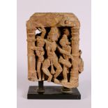 A Red Sandstone Relief Fragment, Madhya Pradesh, Central India, circa 10th/11th century, depicting a