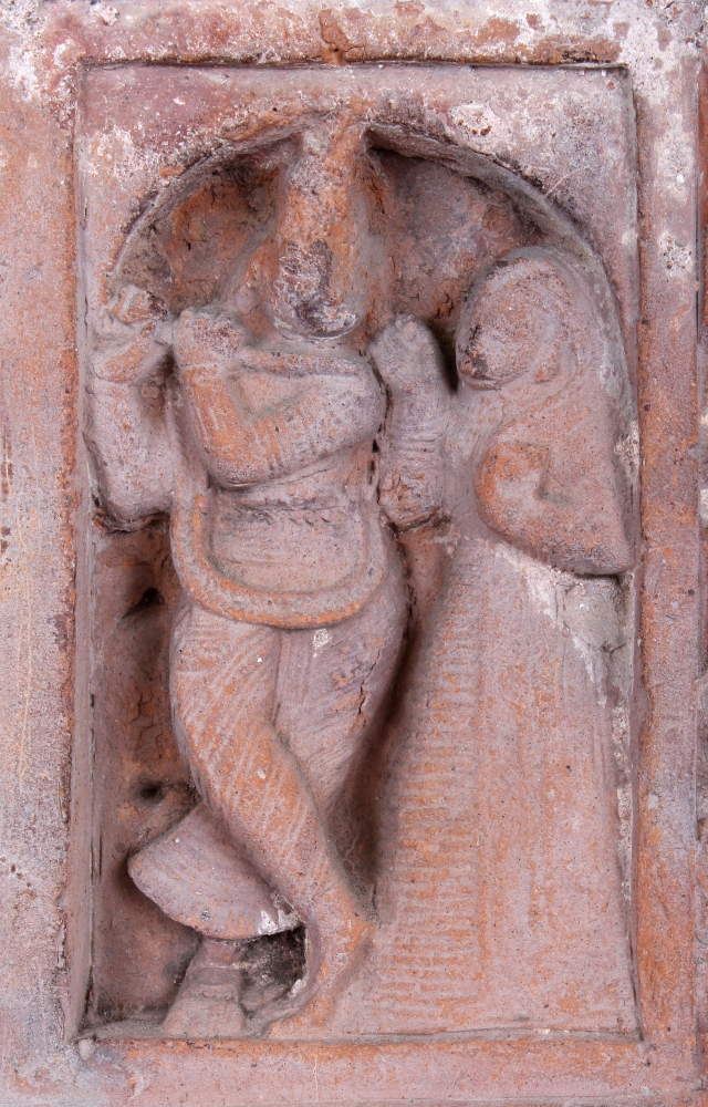 A Small Terracotta Architectural Relief, Bengal, Eastern India, circa 18th century, of rectangular - Image 2 of 7