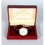 A LONGINES QUARTZ PRESENCE WATCH in a presentation box.