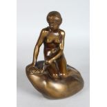 AFTER EDVARD ERIKSEN (1876-1959) DANISH "THE LITTLE MERMAID" a bronze sculpture, signed Edvard