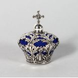 A SILVER FILIGREE CROWN.