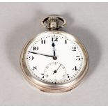 A SILVER POCKET WATCH.