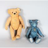 TWO STEIFF POTTERY BEARS, blue 714 of 12,500, and another 809.