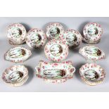 A SPODE COPELAND IRONSTONE CHINESE PATTERN SERVICE, comprising two oval dishes, two shell dishes,