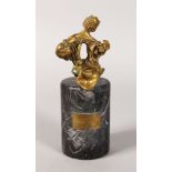 SALVADOR DALI (1904-1989) A GILT BRONZE "MADONNA DE PORT LLIGAT". Signed. No. 99/300. Bears Label.